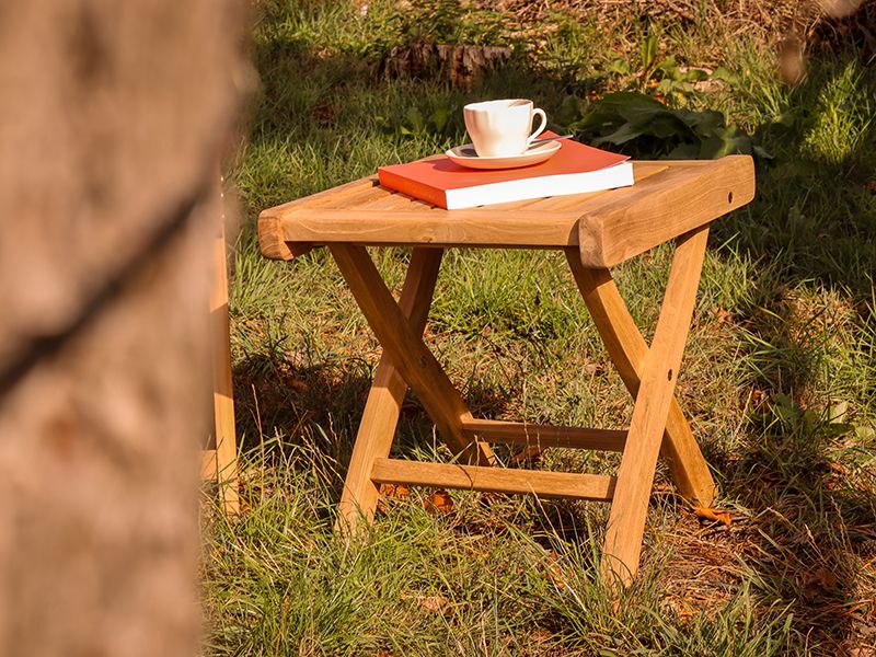 Sandhurst Folding Footstool/Coffee Table-Garden Furniture Centre-48Hour Dispatch,LowRange,Under 100,Outdoor Furniture,Conservatory,Teak Garden Furniture,Indoor Accessories,Ornaments Accessories,Accessories-{collection_title}