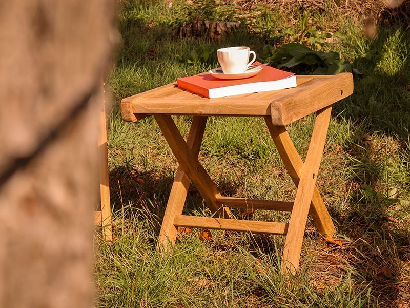 Sandhurst Folding Footstool/Coffee Table-Garden Furniture Centre-48Hour Dispatch,LowRange,Under 100,Outdoor Furniture,Conservatory,Teak Garden Furniture,Indoor Accessories,Ornaments Accessories,Accessories-{collection_title}