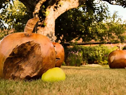 Apple Wooden Ornament