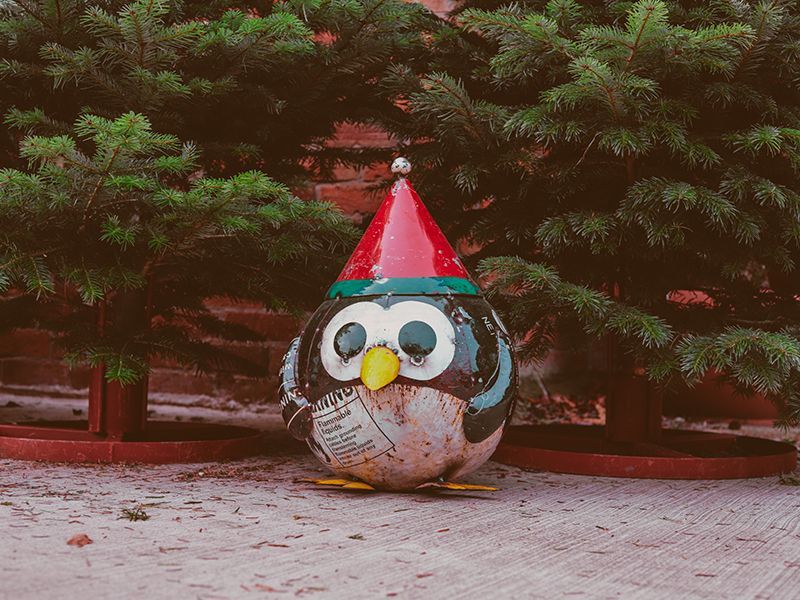 Festive Penguin Sculpture Small