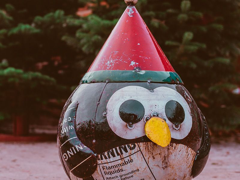 Festive Penguin Sculpture Small