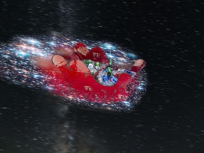 Mini Sleigh-Garden Furniture Centre-48Hour Dispatch,LowRange,Under 100,Ornaments Accessories,Ornaments,Accessories,Ranges,Think Outside Range,Metal Garden Ornaments,Novelty Drinks Coolers,Think Outside Range Ranges,Halloween & Festive,Festive Ornaments,Festive Coolers,Gifts,Christmas-{collection_title}