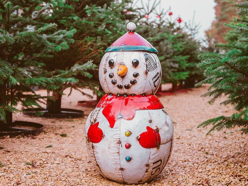 Festive Snowman Sculpture Large