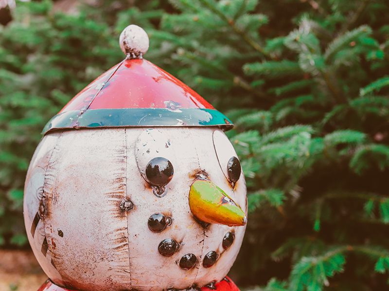 Festive Snowman Sculpture Large