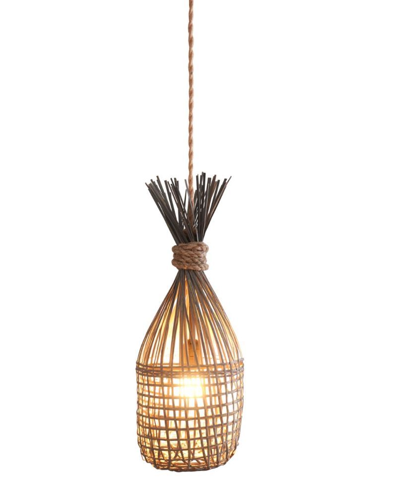 Bamboo Grey Pendant Light -Garden Furniture Centre-48Hour Dispatch,LowRange,Under 100,Conservatory,Reclaimed Furniture,Accessories,Indoor Accessories,Indoor Lighting-{collection_title}