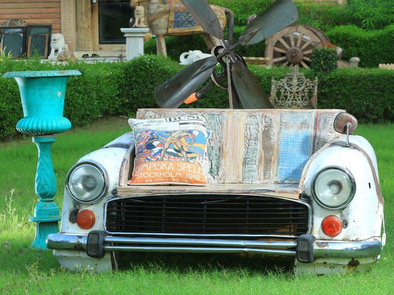 Indian Ambassador Car Bench-Garden Furniture Centre-MidRange,Benches,Outdoor Furniture,Upcycled Furniture-{collection_title}