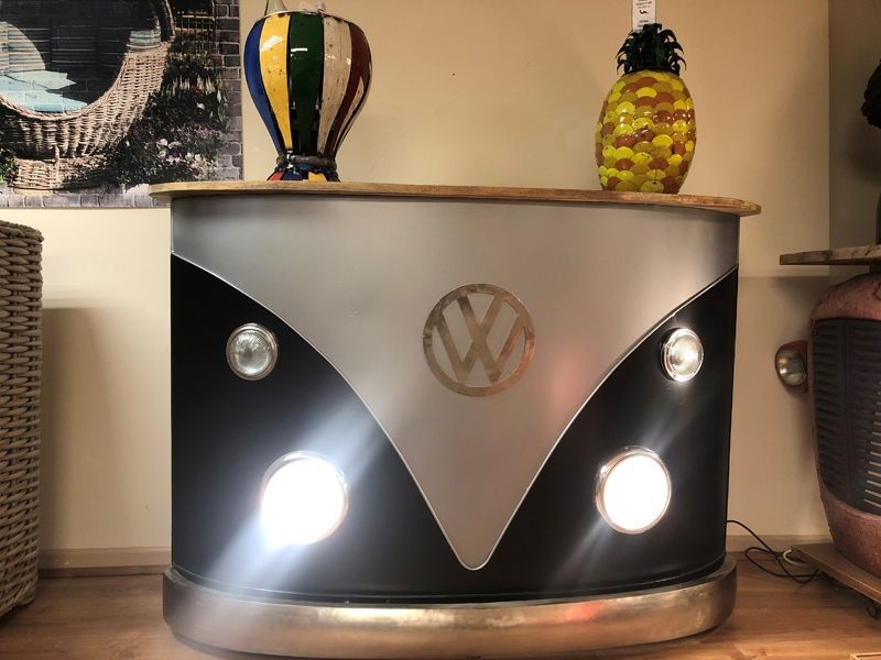 Indian VW Bus Bar Counter | Black And Silver 