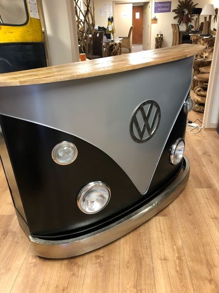 Indian VW Bus Bar Counter | Black And Silver 