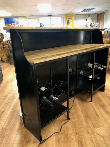 Indian VW Bus Bar Counter | Black And Silver -Garden Furniture Centre-MidRange,Information,National BBQ Week - Sizzling Hot Offers for you ...,Outdoor Furniture,Bars & Bar Sets,Upcycled Furniture-{collection_title}