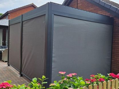 Eclipse 5 X 3m LED Motorised Pergola | Wall Mounted 