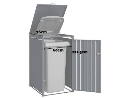 Galvanized Steel Wheelie Bin Cover With Planter | Quad Set