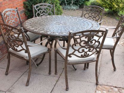 Casino 6 Seater Round Table and Chairs Set