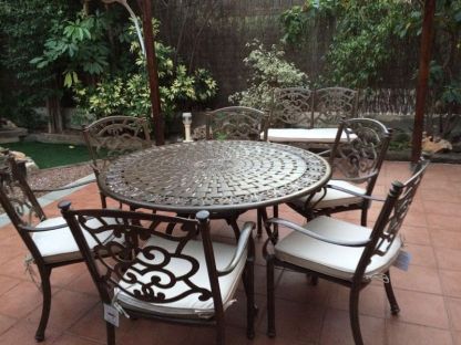 Casino 6 Seater Round Table and Chairs Set