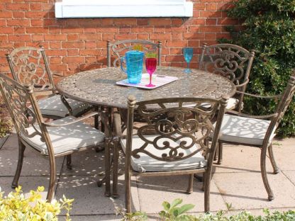 Casino 6 Seater Round Table and Chairs Set