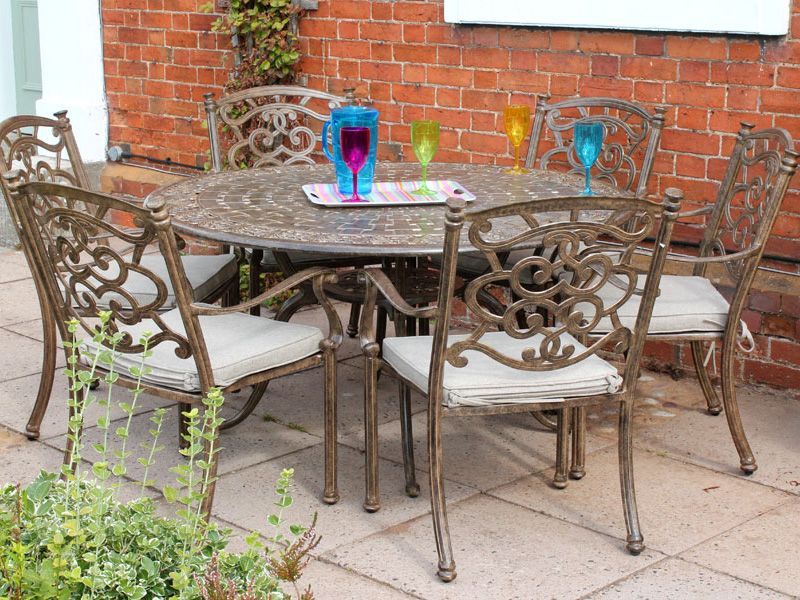 Casino 6 Seater Round Table and Chairs Set