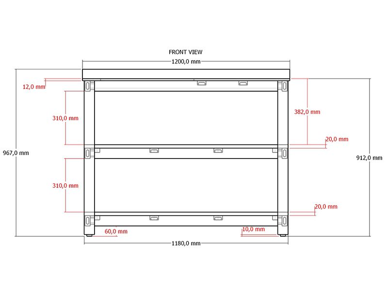 Bari Kitchen Big Green Egg Table Fixed Unit | Bari