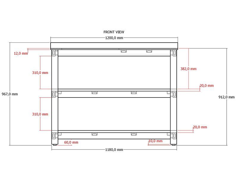 Bari Kitchen Big Green Egg Table Fixed Unit | Bari
