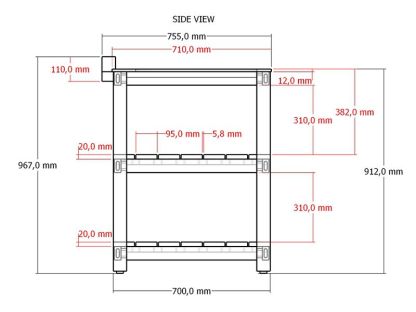 Bari Kitchen Big Green Egg Table Fixed Unit | Bari