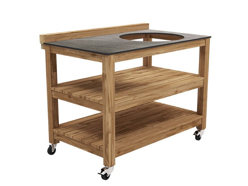 Bari Kitchen Big Green Egg Unit With Wheels | Bari | Pre-Order -Garden Furniture Centre-HighRange,Reclaimed Furniture,Bari,Modular Furniture,Outdoor Furniture,Teak Garden Furniture,Outdoor Kitchens,The Bari Outdoor Kitchen Range-{collection_title}