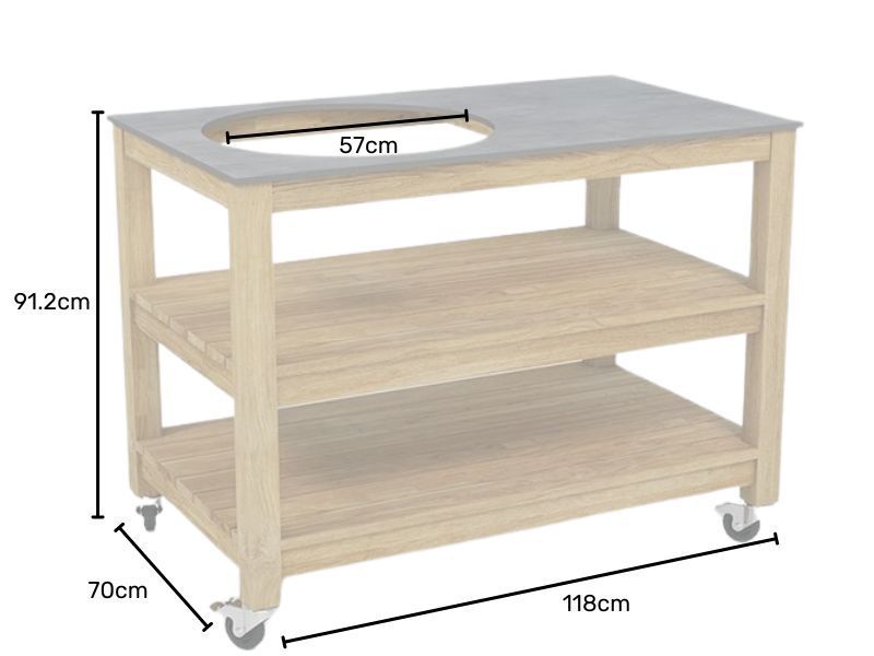 Bari Kitchen Kamado With Wheels -Garden Furniture Centre-HighRange,Reclaimed Furniture,Bari,Modular Furniture,Outdoor Furniture,Teak Garden Furniture,Outdoor Kitchens,The Bari Outdoor Kitchen Range-{collection_title}