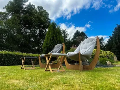 Kangaroo 2 Chair Half Moon Table Set | FSC® Certified-Garden Furniture Centre--{collection_title}