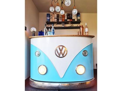 Indian VW Bus Bar Counter | Blue And White