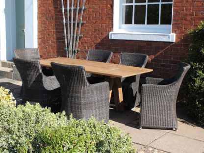 Knights 2m Table 6 Chair Dining Set