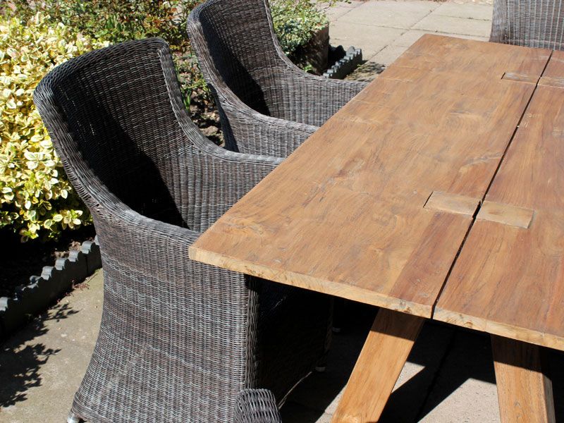 Knights 2m Table 6 Chair Dining Set