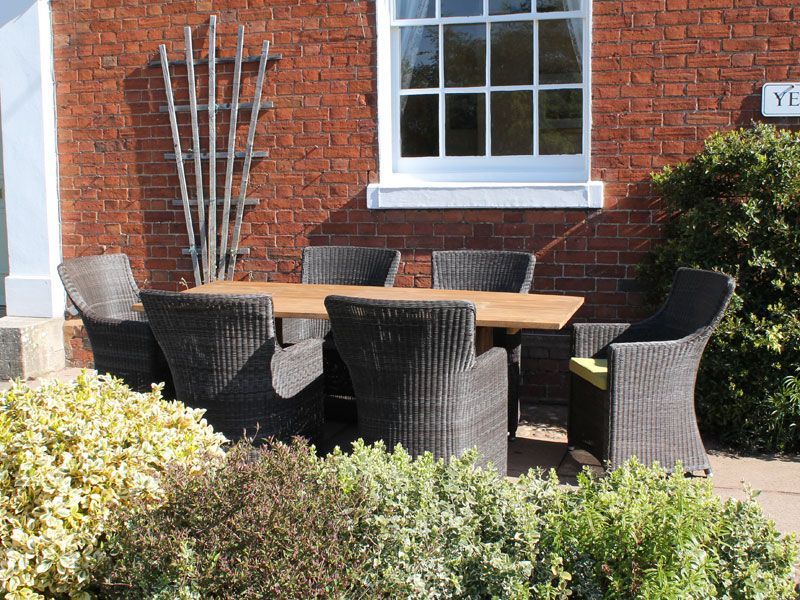 Knights 2m Table 6 Chair Dining Set-Garden Furniture Centre-HighRange,Rattan,Tables,Dining Set,Information,Home Page Teak Furniture,Teak,Outdoor Sale,Outdoor Dining-{collection_title}