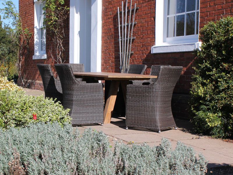 Knights 2m Table 6 Chair Dining Set