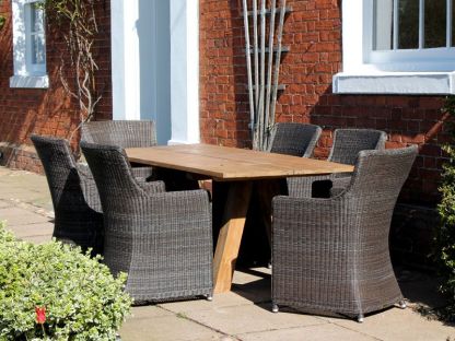Knights 2m Table 6 Chair Dining Set