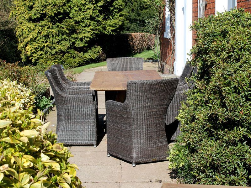 Knights 2m Table 6 Chair Dining Set