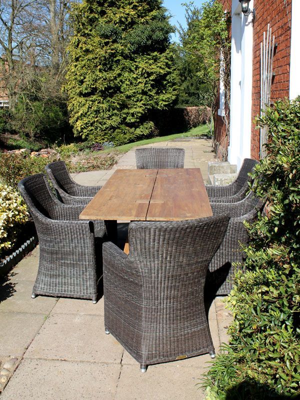 Knights 2m Table 6 Chair Dining Set
