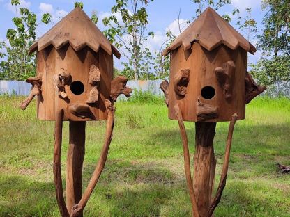 Teak Bird House | Large