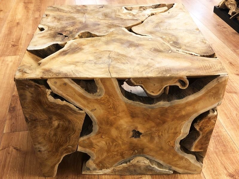Reclaimed Teak Root Square Coffee Table