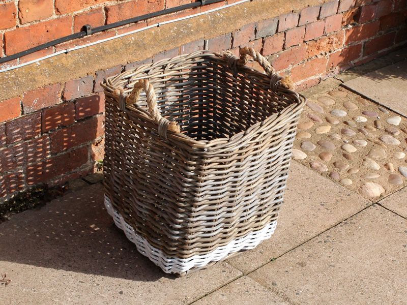 Kubu Square Basket With Rope Handles-Garden Furniture Centre-48Hour Dispatch,LowRange,Under 100,Storage Accessories,Accessories,Conservatory,Indoor Accessories,Outdoor Storage-{collection_title}