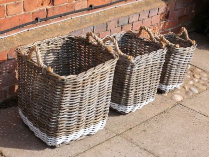 Kubu Square Basket With Rope Handles