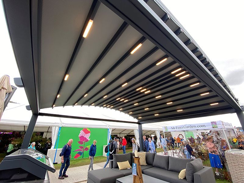 Luna Crescent Retractable Awning 4.75 x 4m | Luna Range | RHS Tatton Park-Garden Furniture Centre-Free Install,HighRange,Showroom exdis,Free Standing,Luna Retractable Awnings,Gazebos OLD DNU!,The Luna Range - New!,Gazebos,Metal Gazebos,Luna Retractable Awnings Gazebos,Luna Awning Range,Outdoor Sale-{collection_title}