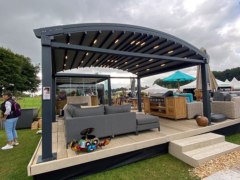 Luna Crescent Retractable Awning 4.75 x 4m | Luna Range | RHS Tatton Park-Garden Furniture Centre-Free Install,HighRange,Showroom exdis,Free Standing,Luna Retractable Awnings,Gazebos OLD DNU!,The Luna Range - New!,Gazebos,Metal Gazebos,Luna Retractable Awnings Gazebos,Luna Awning Range,Outdoor Sale-{collection_title}