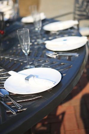 Leaf 6 Seater Oval Table and Chairs Set