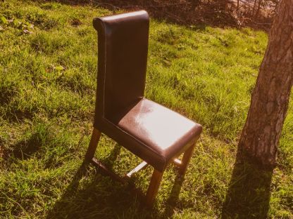 Leather Oak Dining Chair