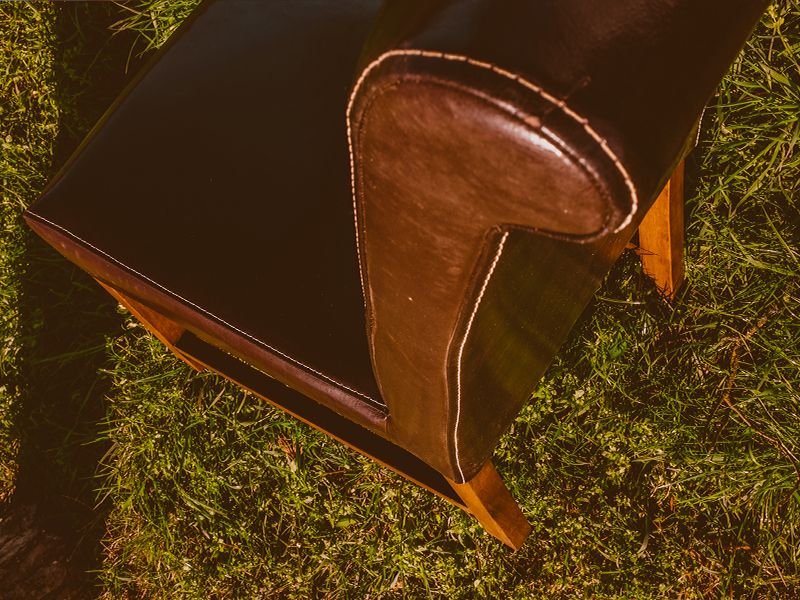 Leather Oak Dining Chair