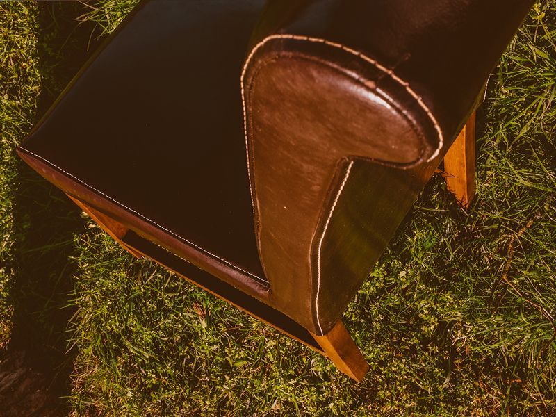 Leather Oak Dining Chair
