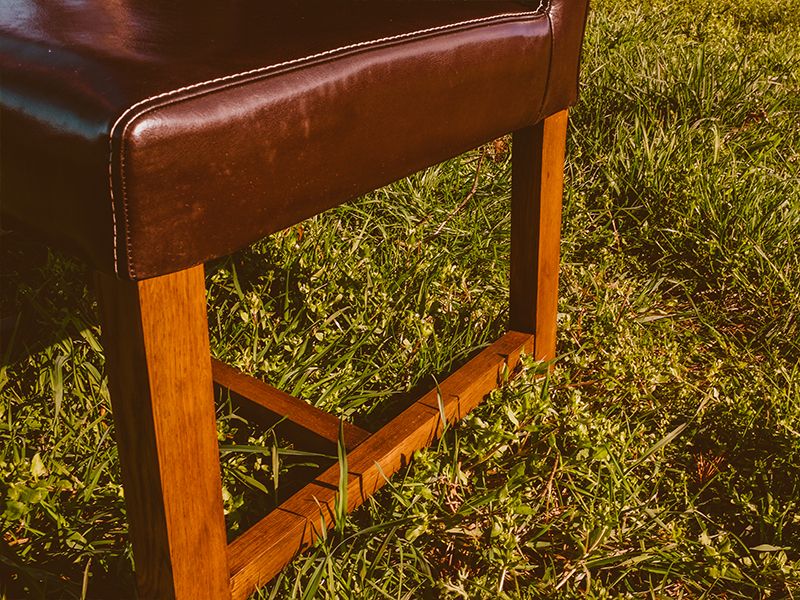 Leather Oak Dining Chair