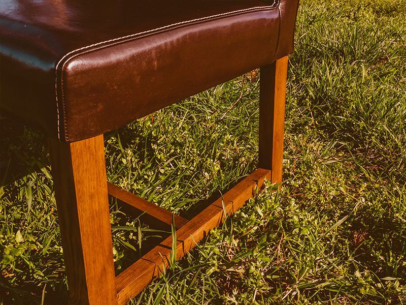 Leather Oak Dining Chair