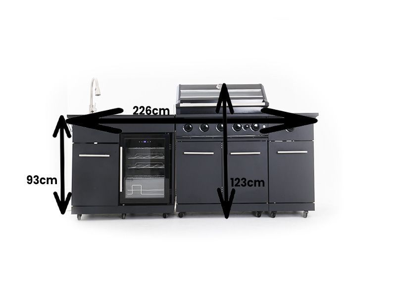 Island Four Burner Kitchen BBQ 