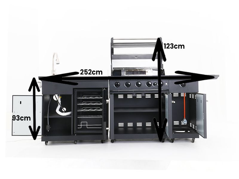 Island Four Burner Kitchen BBQ 