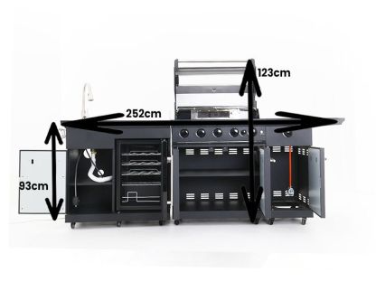 Island Four Burner Kitchen BBQ 