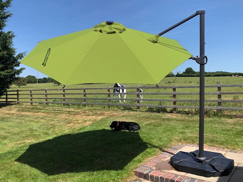 Calypso LED Cantilever Parasol 3.5M Diameter-Garden Furniture Centre-MidInstock,instock,MidRange,Round,Parasols,Cantilever Parasols Parasols,LED Parasols,Cantilever Parasols-{collection_title}