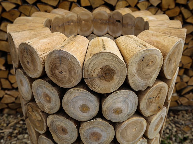 Log Bowl Teak Planter-Garden Furniture Centre-LowRange,Under 100,Accessories,Garden Planters-{collection_title}